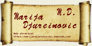 Marija Đureinović vizit kartica